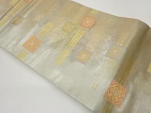 引箔色紙に華紋模様織出し名古屋帯